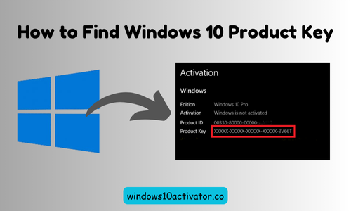 How to Find Windows 10 Product Key Logo