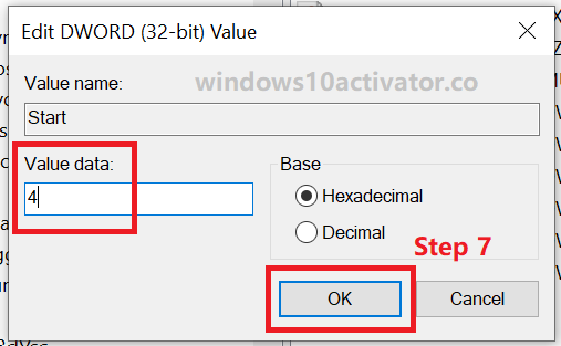 Value data Dialog Box In Registry Editor