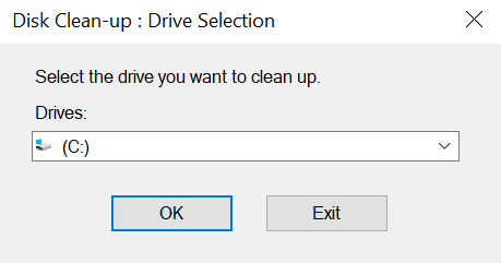 Disk clean-up setting